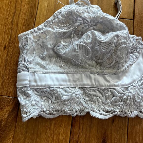 Free People Intimates Lilac Silver Evelina Lace Bralette Size S - Picture 3 of 6